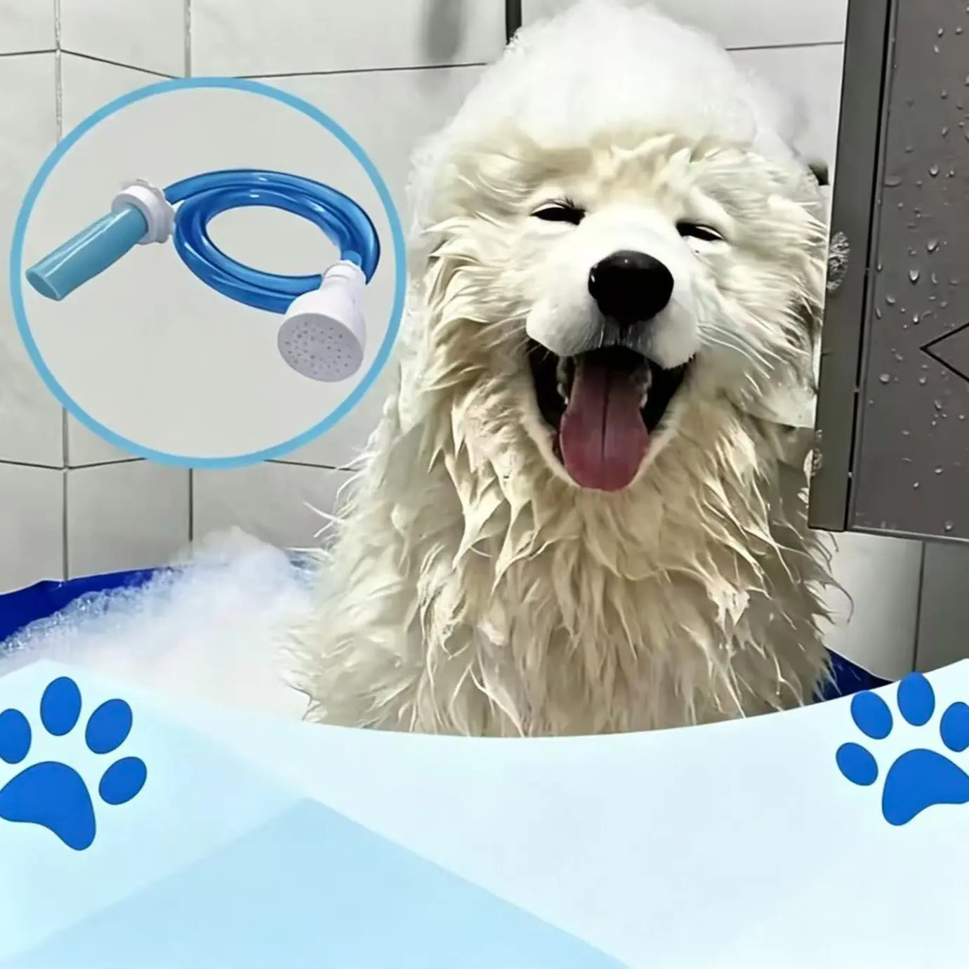 Transform Bath Time with Our Flexible 5 Ft Pet Shower Hose Adapter - No Installation Needed!