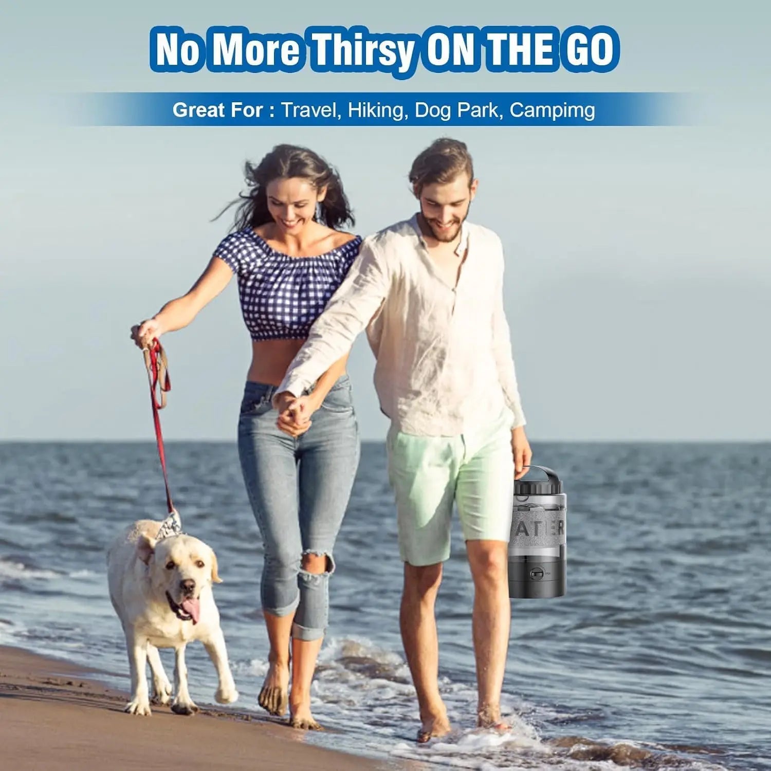Ultimate 95Oz Portable Dog Water Bowl Dispenser - Perfect for Outdoor Adventures with Your Furry Friends!