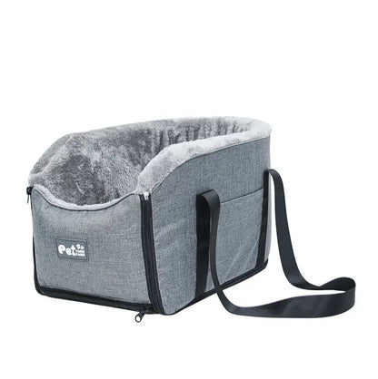 3-in-1 Console Pet Carrier — Center Console Cat & Dog Car Bed, Waterproof & Washable Travel Carrier with Shoulder Strap for Small Pets