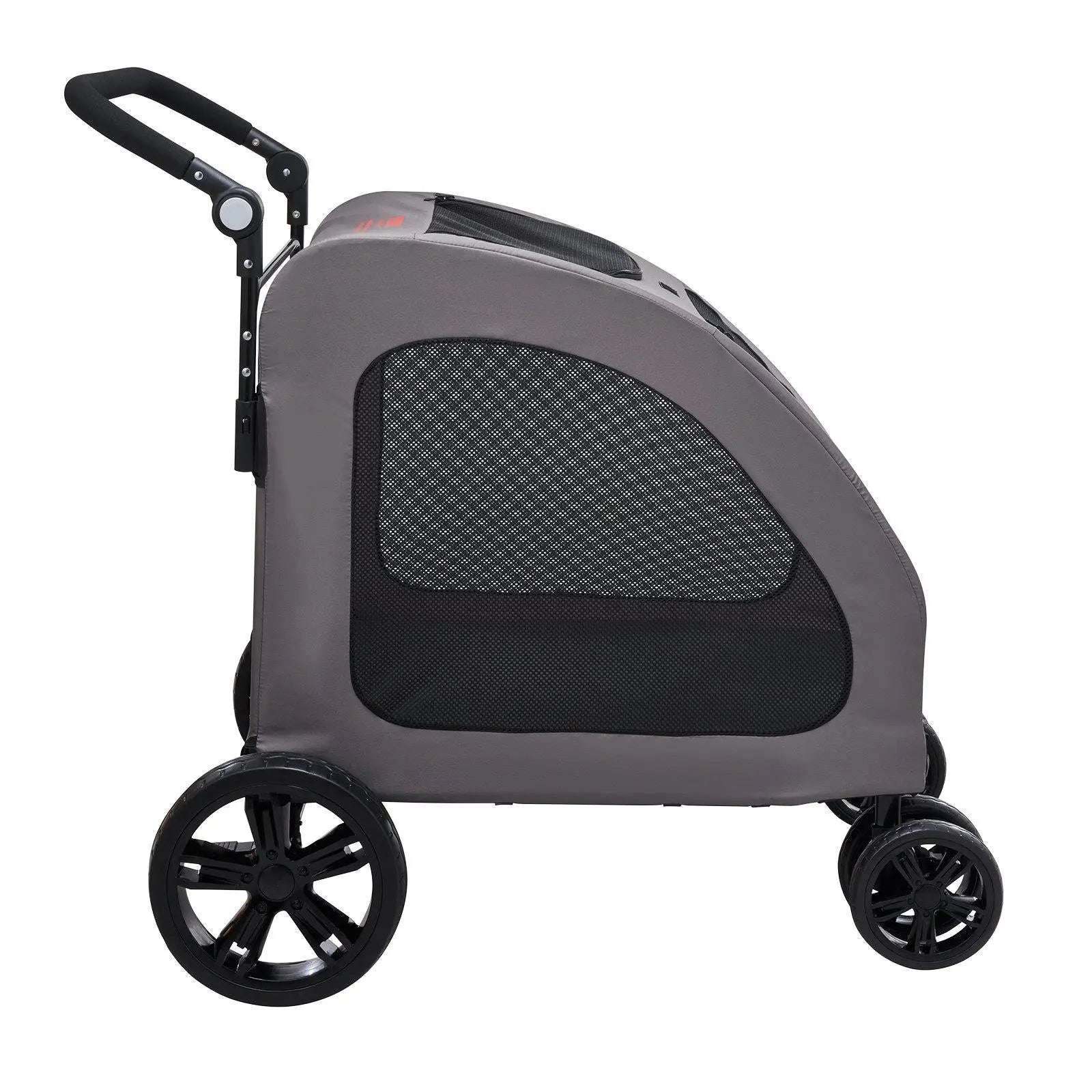 Ultimate Comfort Pet Stroller - 4-Wheel Dog Carrier with 160Lbs Capacity for Safe and Stylish Adventures