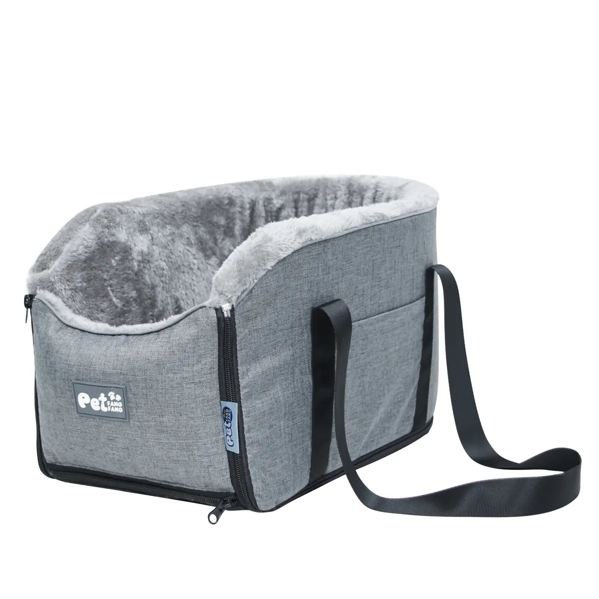 3-in-1 Console Pet Carrier — Center Console Cat & Dog Car Bed, Waterproof & Washable Travel Carrier with Shoulder Strap for Small Pets