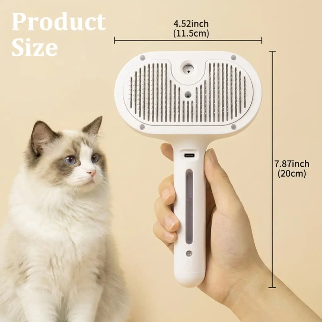 CATMUSE 3-in-1 Self-Cleaning Steam Deshedding Brush for Effortless Pet Grooming – Perfect for Cats and Dogs with Long or Short Hair