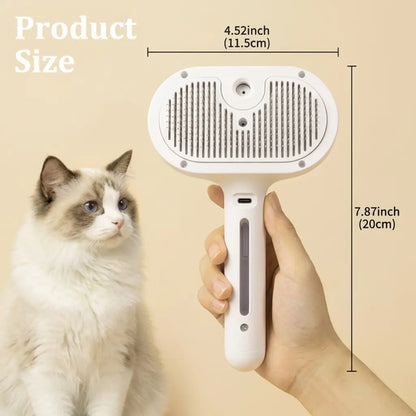 CATMUSE 3-in-1 Self-Cleaning Steam Deshedding Brush for Effortless Pet Grooming – Perfect for Cats and Dogs with Long or Short Hair