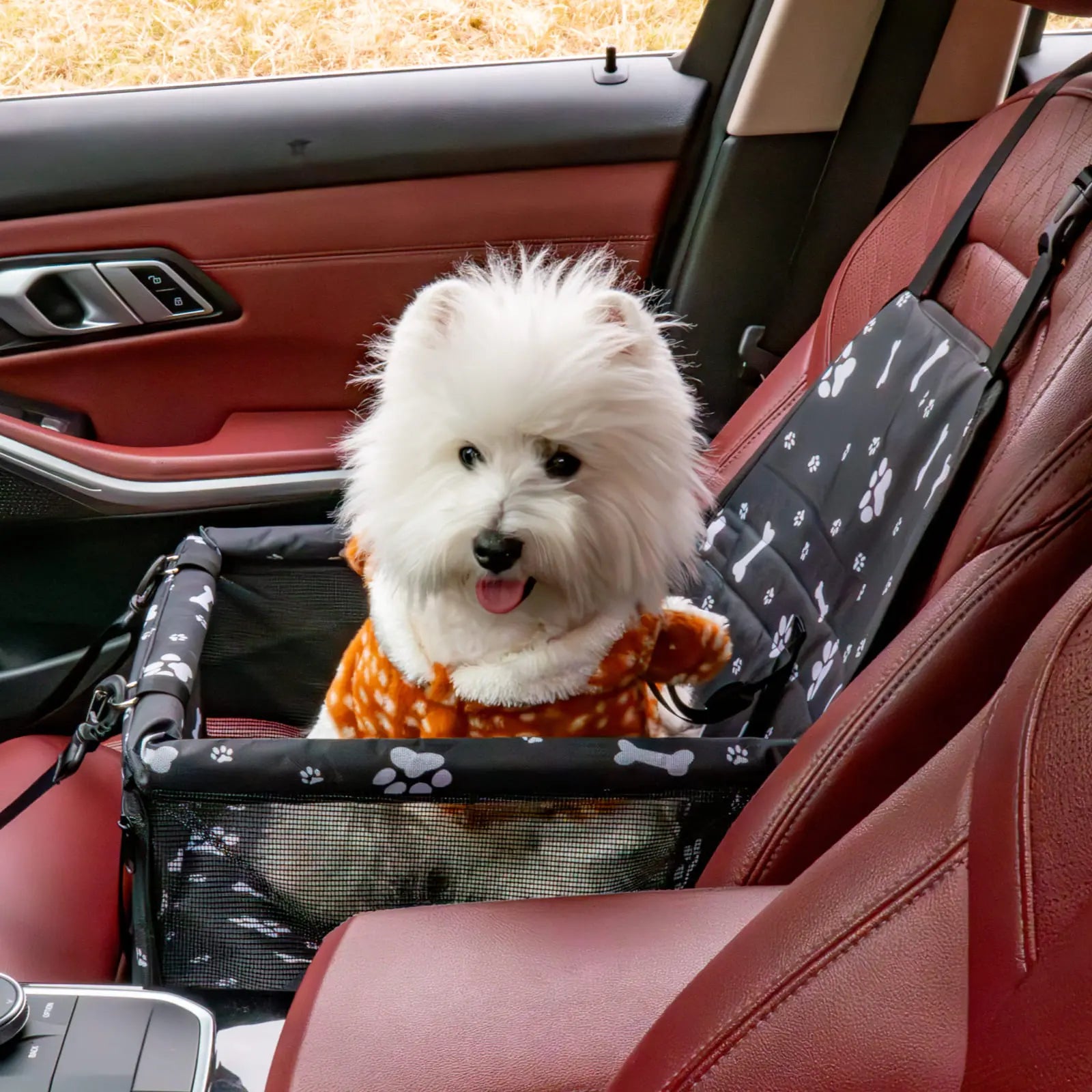 Ultimate Pet Car Seat – Foldable Travel Safety Booster for Cats & Dogs | Breathable, Easy to Clean & Spacious | Perfect for Front & Back Seats, Quick Assembly