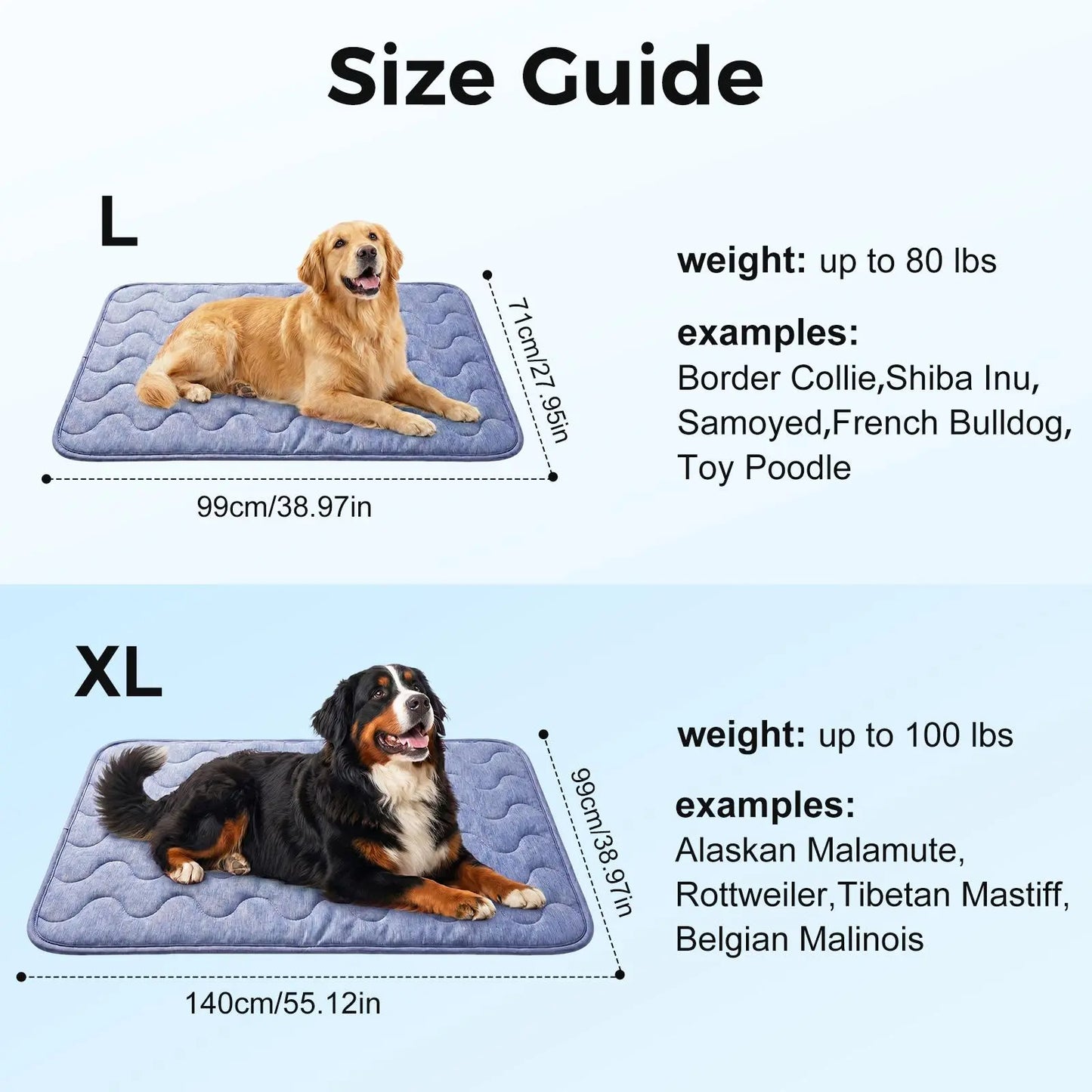 Ultimate Dog Cooling Pad - Thin & Thick Options for Maximum Comfort, Q-MAX>0.4, Washable & Non-Slip, Stylish Geometric Designs for Summer Relaxation