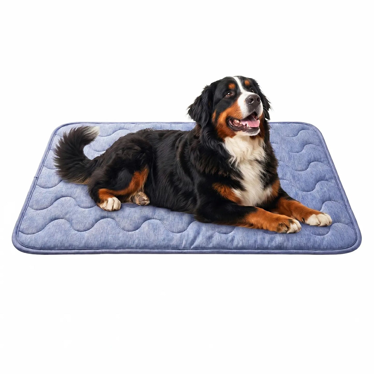 Ultimate Dog Cooling Pad - Thin & Thick Options for Maximum Comfort, Q-MAX>0.4, Washable & Non-Slip, Stylish Geometric Designs for Summer Relaxation