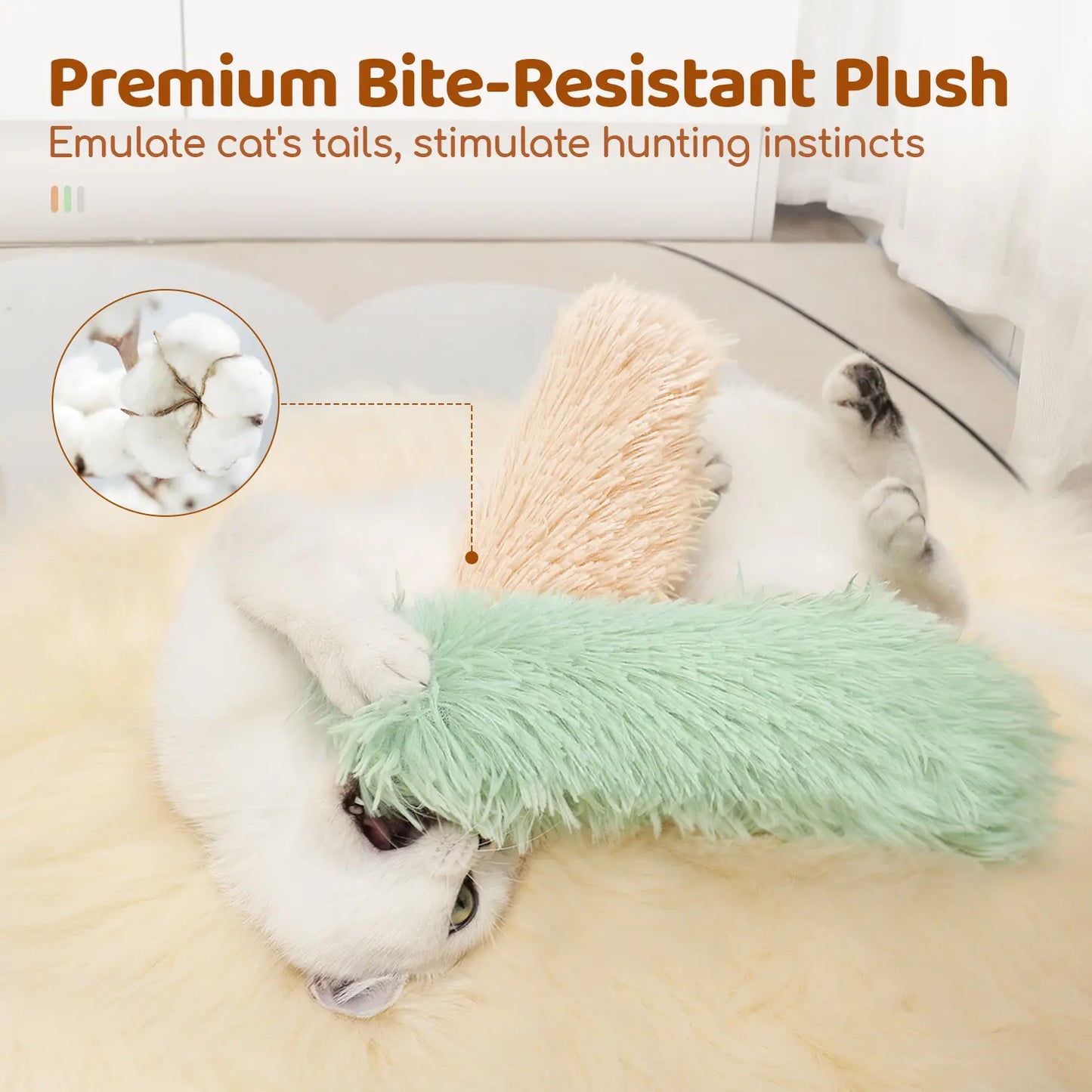 Engaging Cat Fun: Potaroma 3-Pack Soft Crinkle Sound Cat Pillows for Interactive Play and Exercise