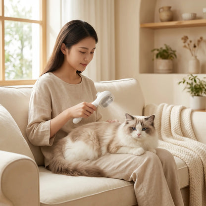 CATMUSE 3-in-1 Self-Cleaning Steam Deshedding Brush for Effortless Pet Grooming – Perfect for Cats and Dogs with Long or Short Hair