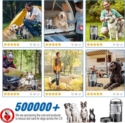 Ultimate 95Oz Portable Dog Water Bowl Dispenser - Perfect for Outdoor Adventures with Your Furry Friends!
