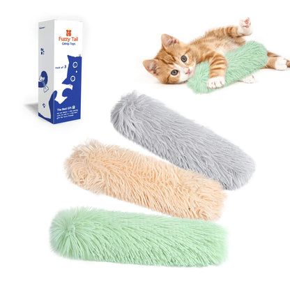 Engaging Cat Fun: Potaroma 3-Pack Soft Crinkle Sound Cat Pillows for Interactive Play and Exercise